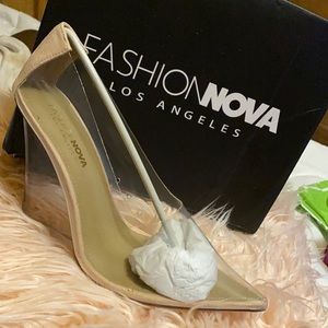 Brand New clear wedge heels